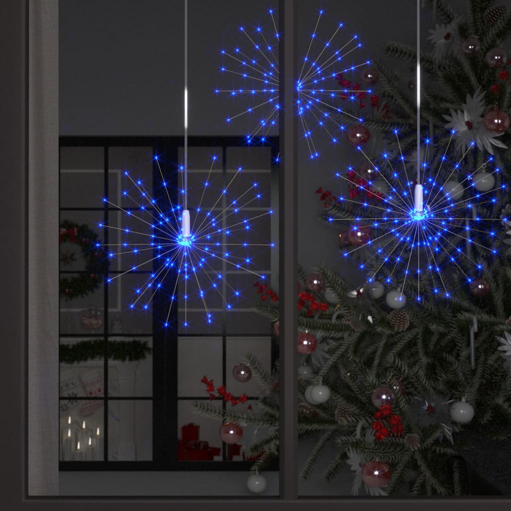 vidaXL Božićna svjetla s izgledom vatrometa 10 kom plava 20cm 1400 LED