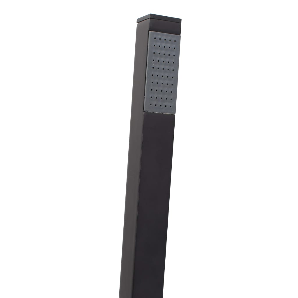 vidaXL Samostojeća slavina za kadu od nehrđajućeg čelika crna 90 cm