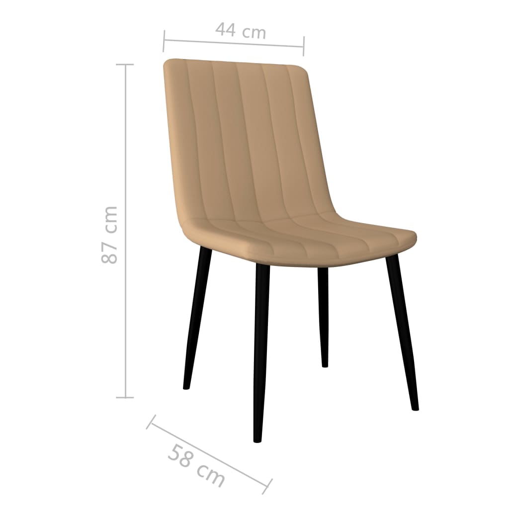 vidaXL Blagovaonske stolice od umjetne kože 6 kom krem