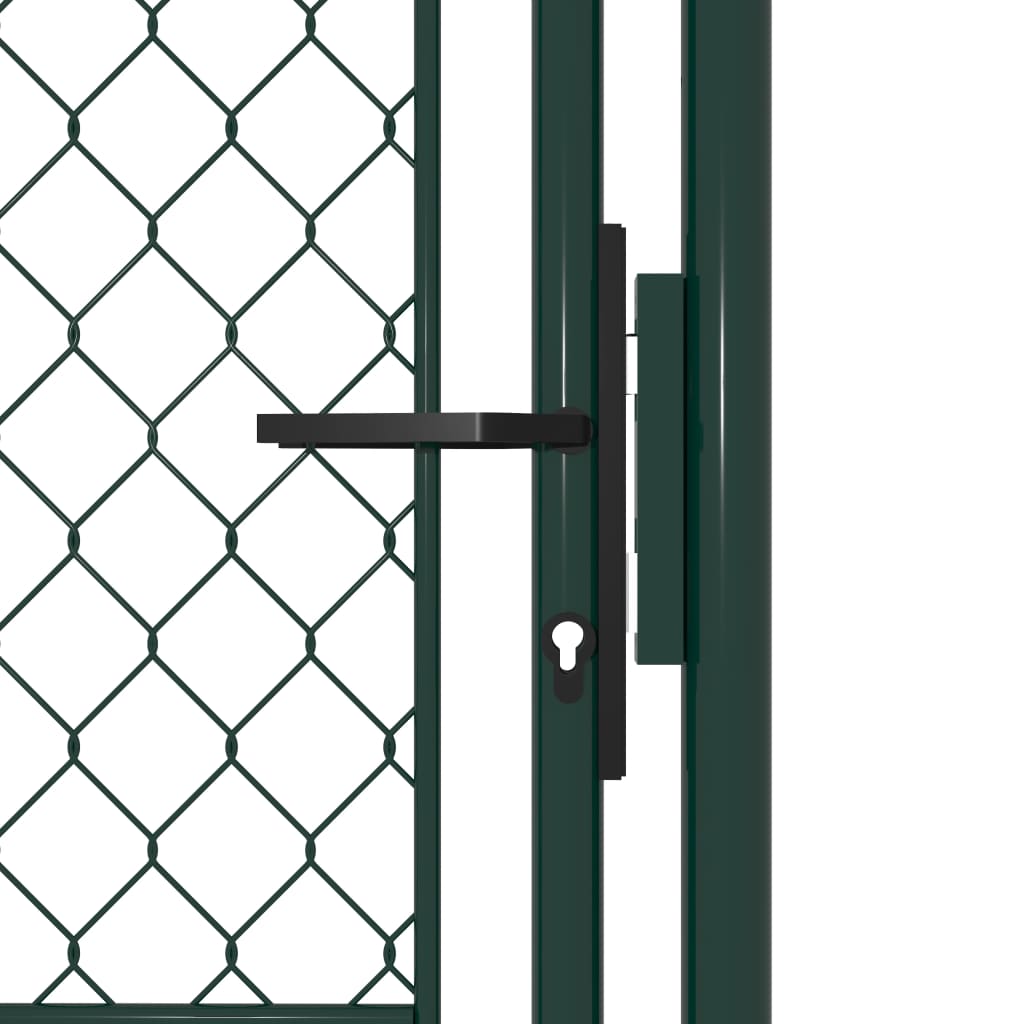 vidaXL Vrtna vrata čelična 100 x 125 cm zelena