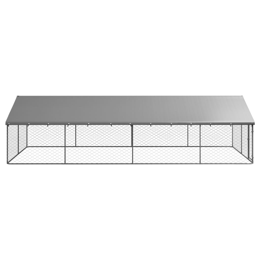 vidaXL Vanjski kavez za pse s krovom 600 x 300 x 150 cm