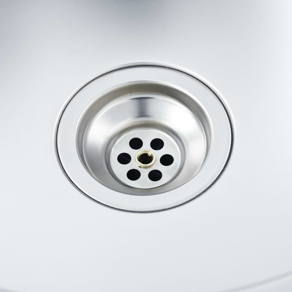 vidaXL Kuhinjski sudoper s cjedilom i sifonom od nehrđajućeg čelika
