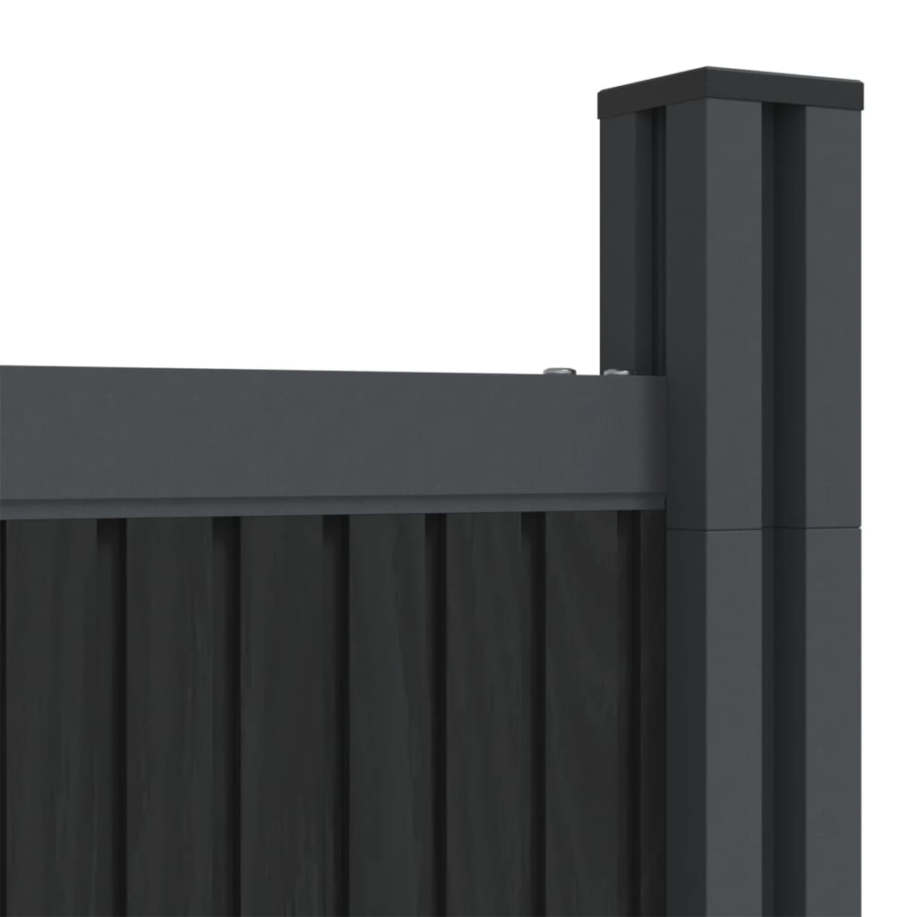 vidaXL Panel za ogradu sivi 1737 x 186 cm WPC