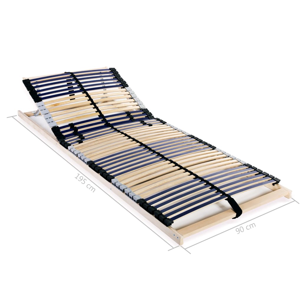 vidaXL Podnica za krevet s 42 letvice i 7 zona 90 x 200 cm