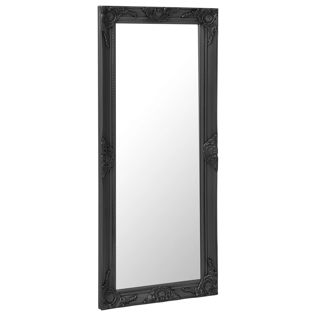 vidaXL Zidno ogledalo u baroknom stilu 50 x 120 cm crno