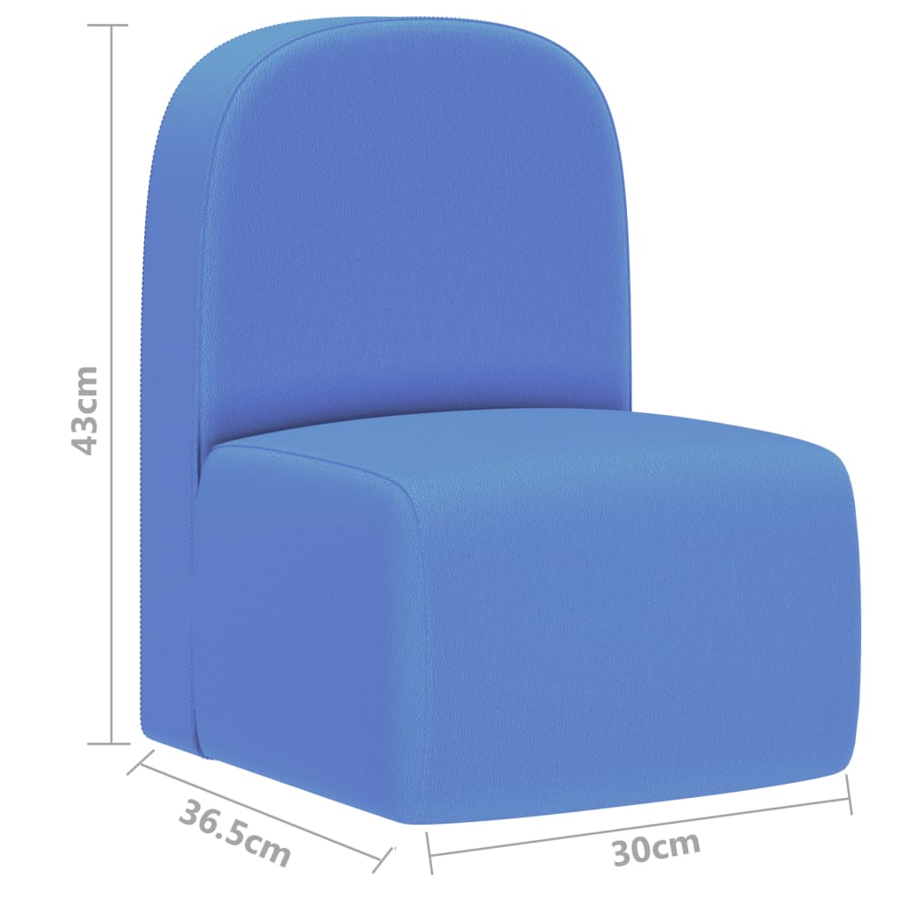 vidaXL 2-u-1 dječja sofa od umjetne kože plava