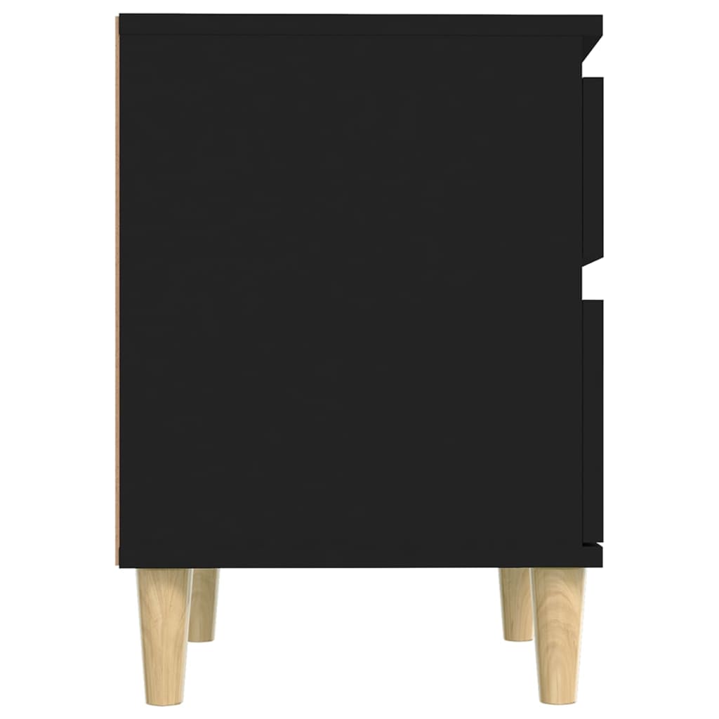 vidaXL Noćni ormarić crni 40 x 35 x 50 cm