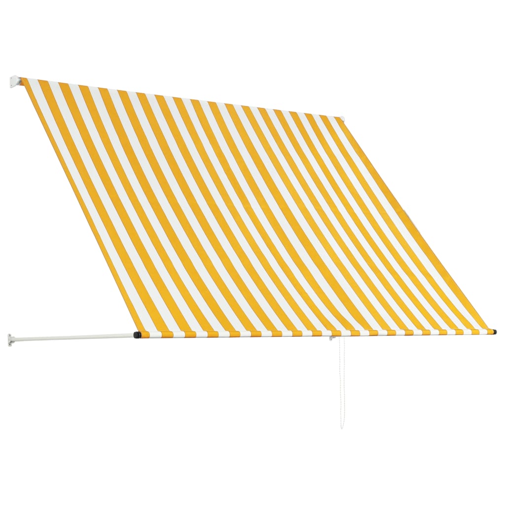 vidaXL Tenda na uvlačenje 200 x 150 cm žuto-bijela