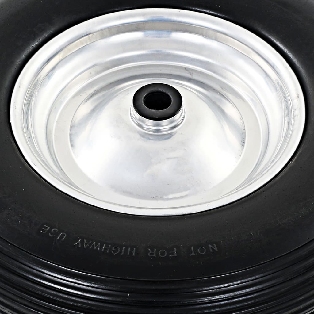 vidaXL Kotač za kolica s osovinom od čvrstog PU-a 4.00 - 8 390 mm