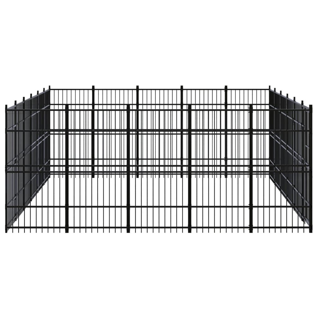 vidaXL Vanjski kavez za pse čelični 27,65 m²