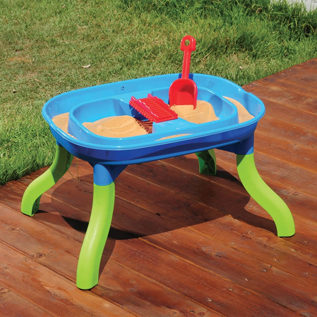 vidaXL 3-u-1 dječji stol za pijesak i vodu 67,5x52x38 cm polipropilen