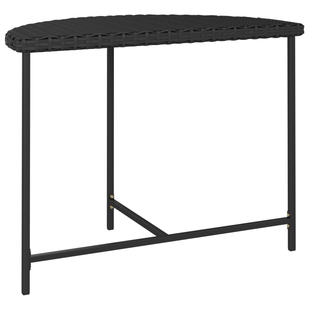 vidaXL Vrtni stol crni 100 x 50 x 75 cm od poliratana