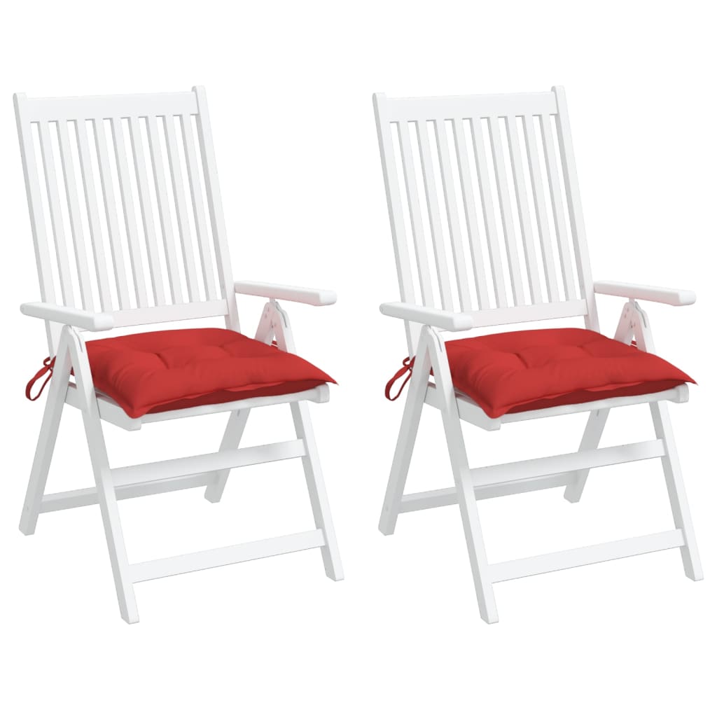vidaXL Jastuci za stolice 2 kom crveni 40 x 40 x 7 cm tkanina Oxford