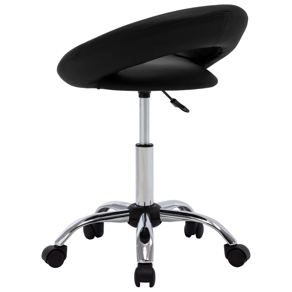 vidaXL Radna stolica s kotačićima od umjetne kože crna