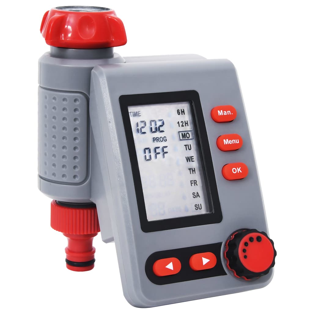 vidaXL Digitalni mjerač vremena za vodu s 1 izlazom i senzorom vlage