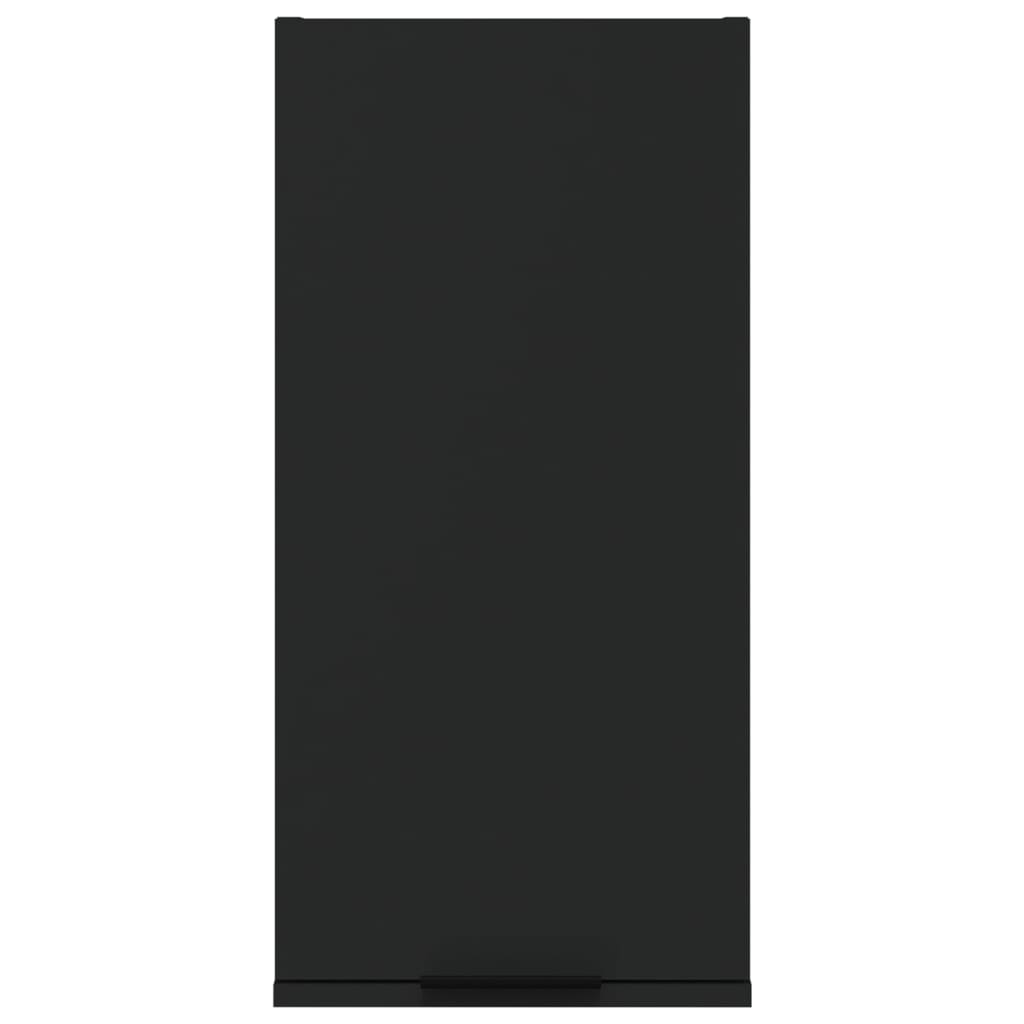 vidaXL Zidni kupaonski ormarić crni 32 x 20 x 67 cm