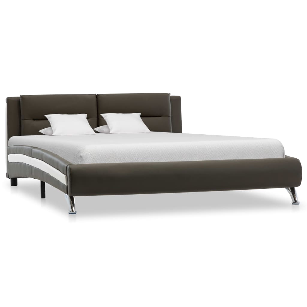 vidaXL Okvir za krevet od umjetne kože sivi 120 x 200 cm