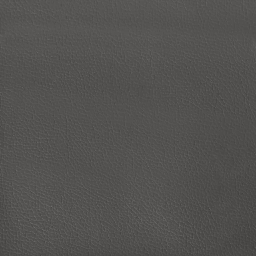 vidaXL Madrac s džepičastim oprugama sivi 100x200x20cm od umjetne kože