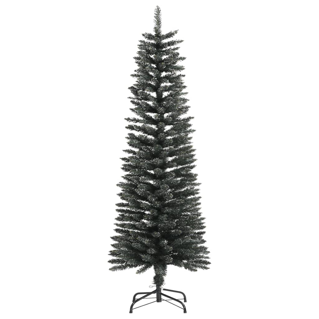 vidaXL Umjetno usko božićno drvce sa stalkom zeleno 120 cm PVC