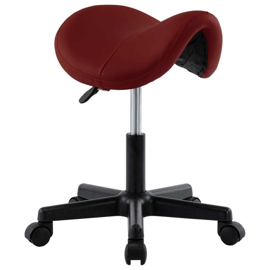 vidaXL Radni stolac od umjetne kože crvena boja vina