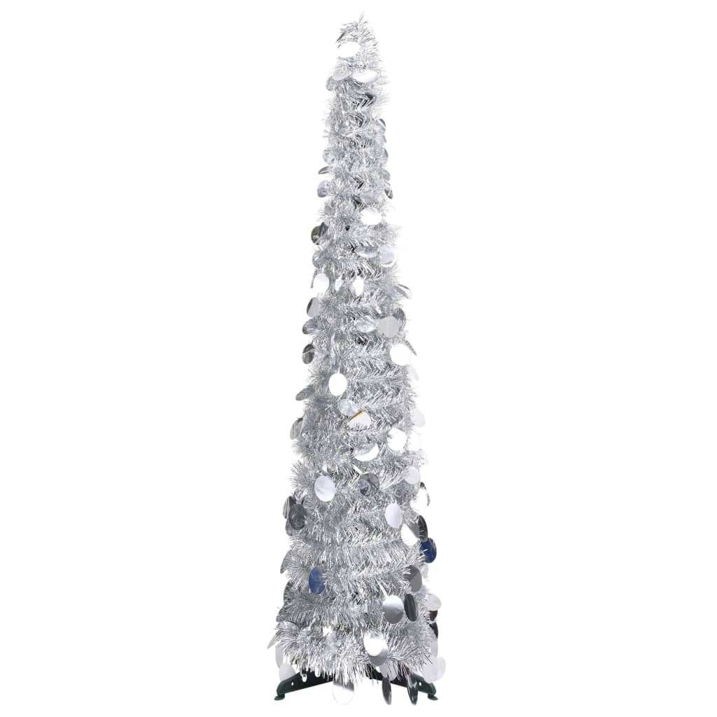 vidaXL Prigodno umjetno božićno drvce srebrno 120 cm PET