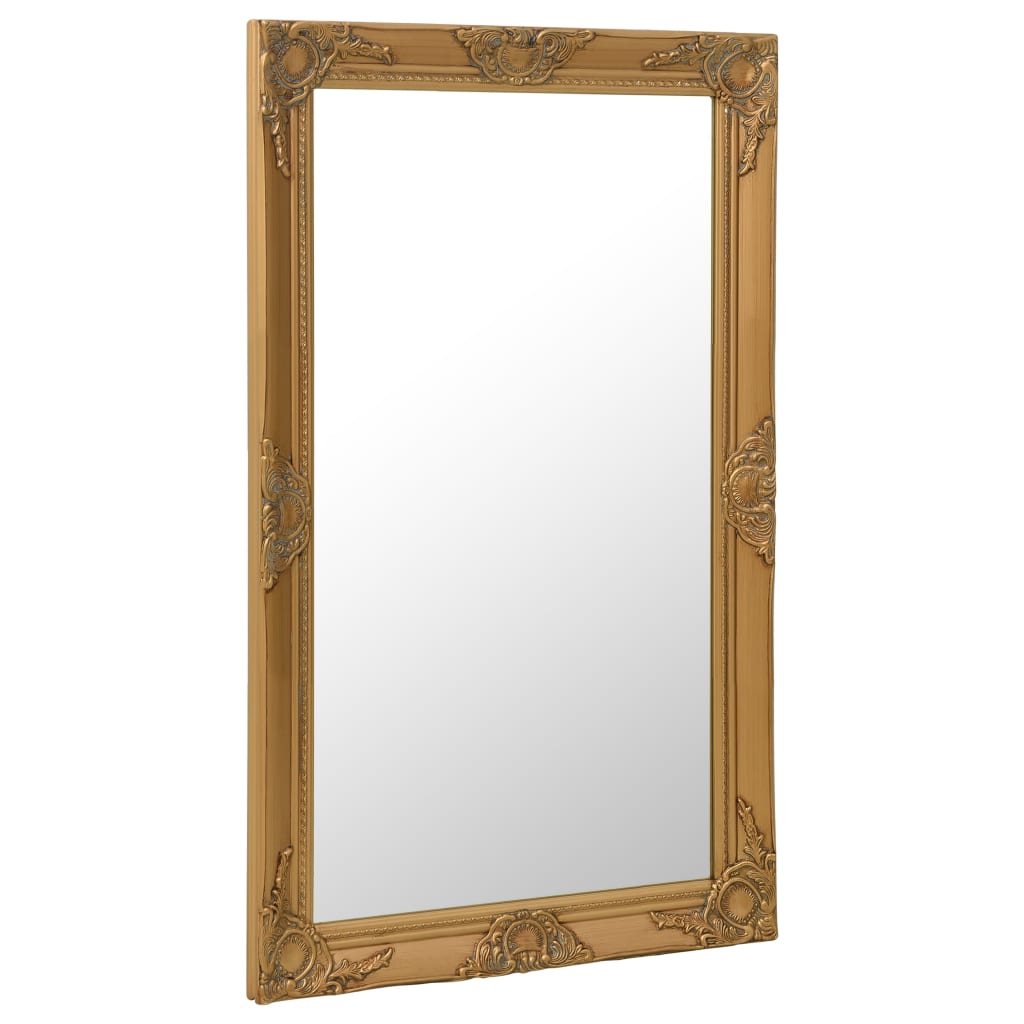 vidaXL Zidno ogledalo u baroknom stilu 60 x 100 cm zlatno