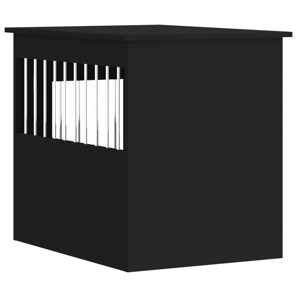 vidaXL Namještaj s kavezom za pse crni 55x75x65 cm drveni