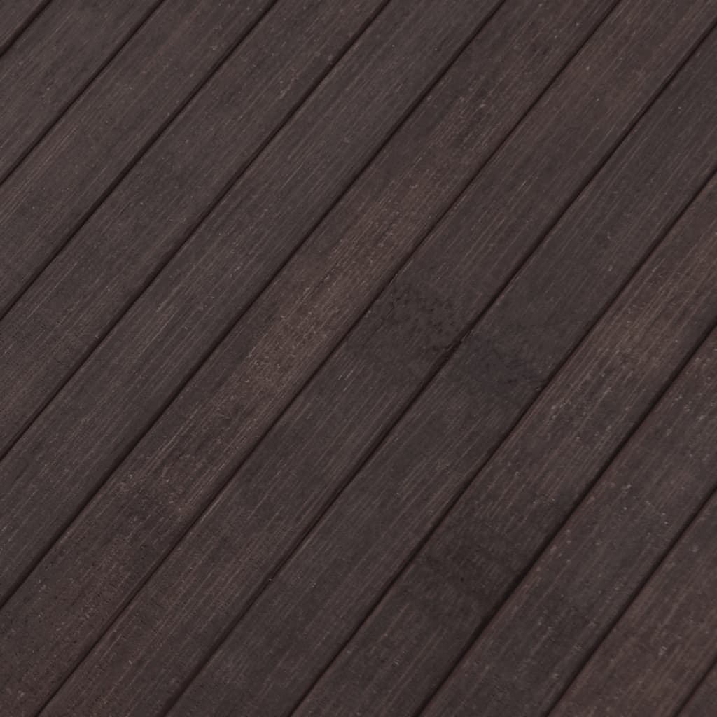 vidaXL Tepih pravokutni tamnosmeđi 80 x 1000 cm od bambusa
