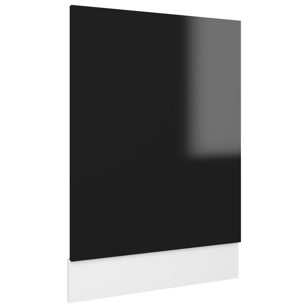 vidaXL Ploča za perilicu posuđa sjajna crna 45 x 3 x 67 cm od iverice