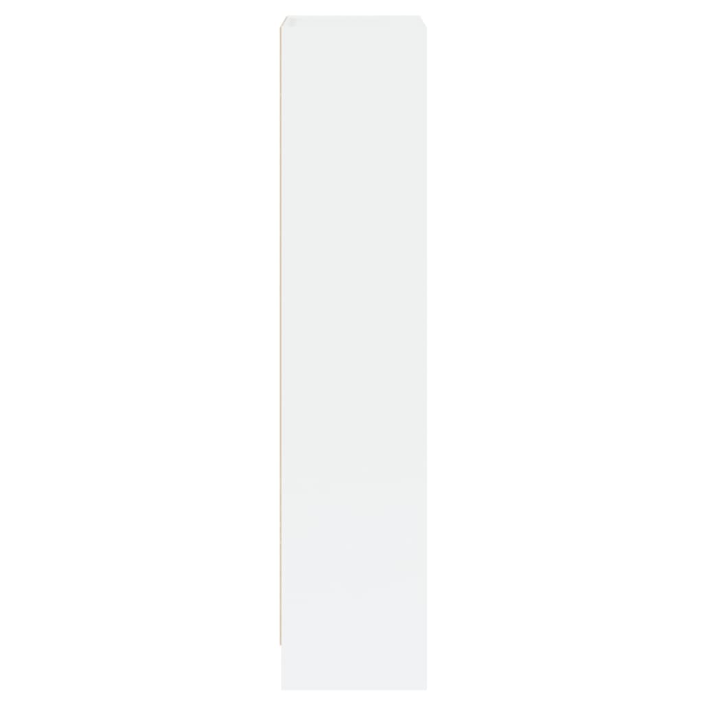 vidaXL Ormarić za knjige s 3 razine sjajni bijeli 40x24x108 cm iverica