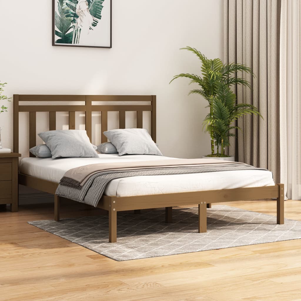 vidaXL Okvir za krevet boja meda drveni 120 x 190 cm mali bračni