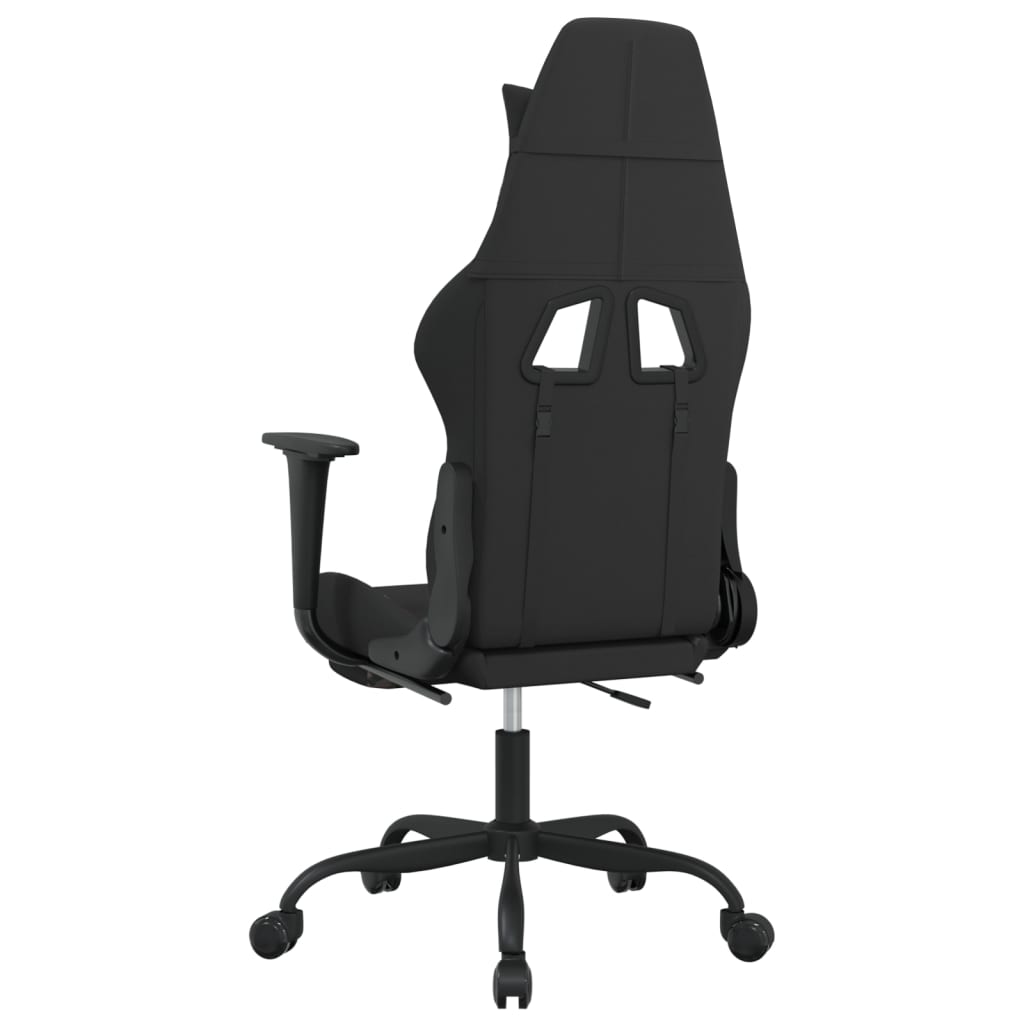 vidaXL Igraća stolica od tkanine s osloncem za noge crno-maskirna