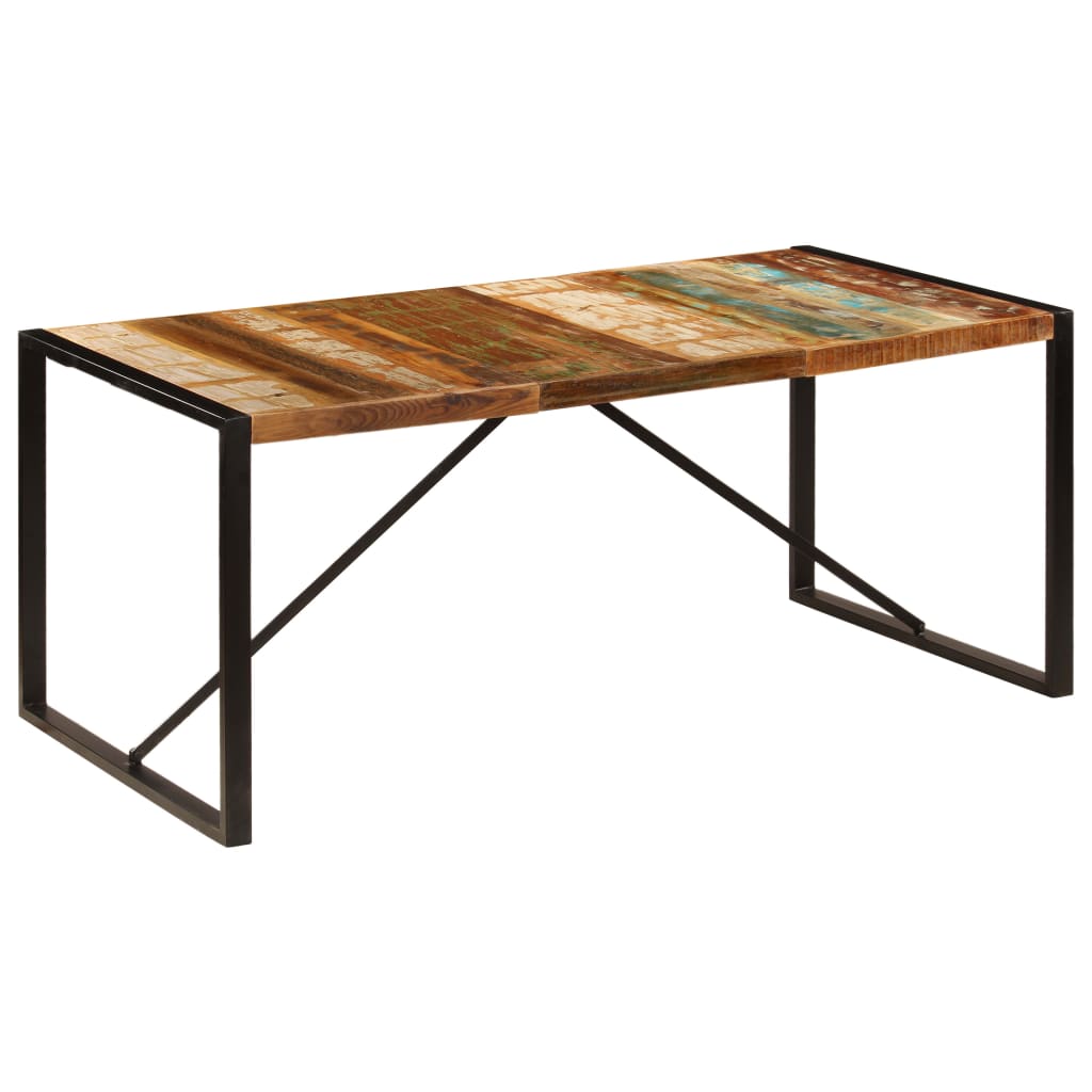 vidaXL Blagovaonski stol od masivnog obnovljenog drva 180 x 90 x 75 cm