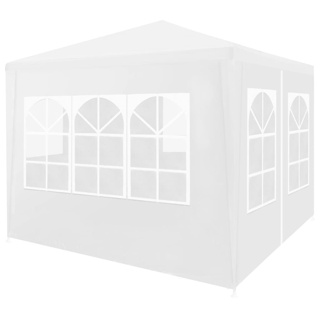 vidaXL Bočni zidovi za šator za zabave s prozorom 2 kom bijeli