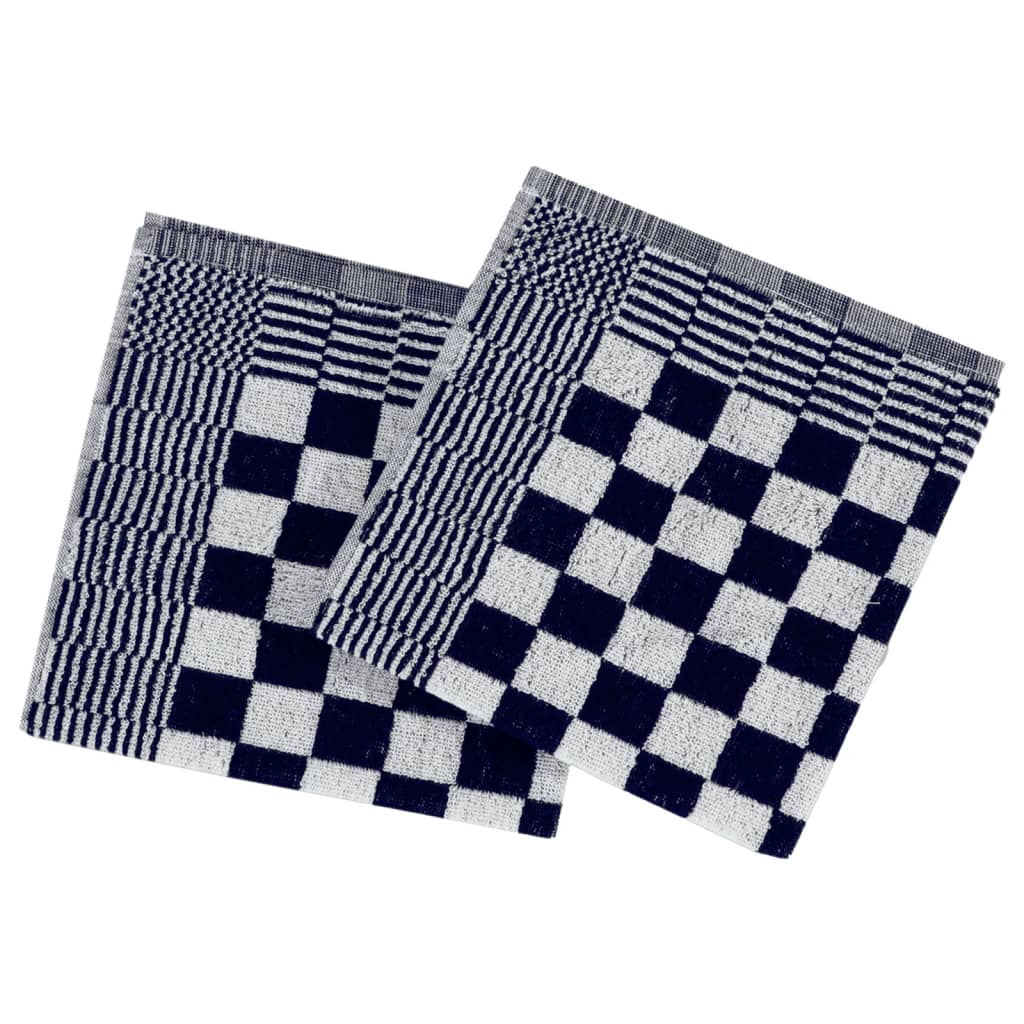 vidaXL Set ručnika od 10 komada plavo-bijeli pamučni