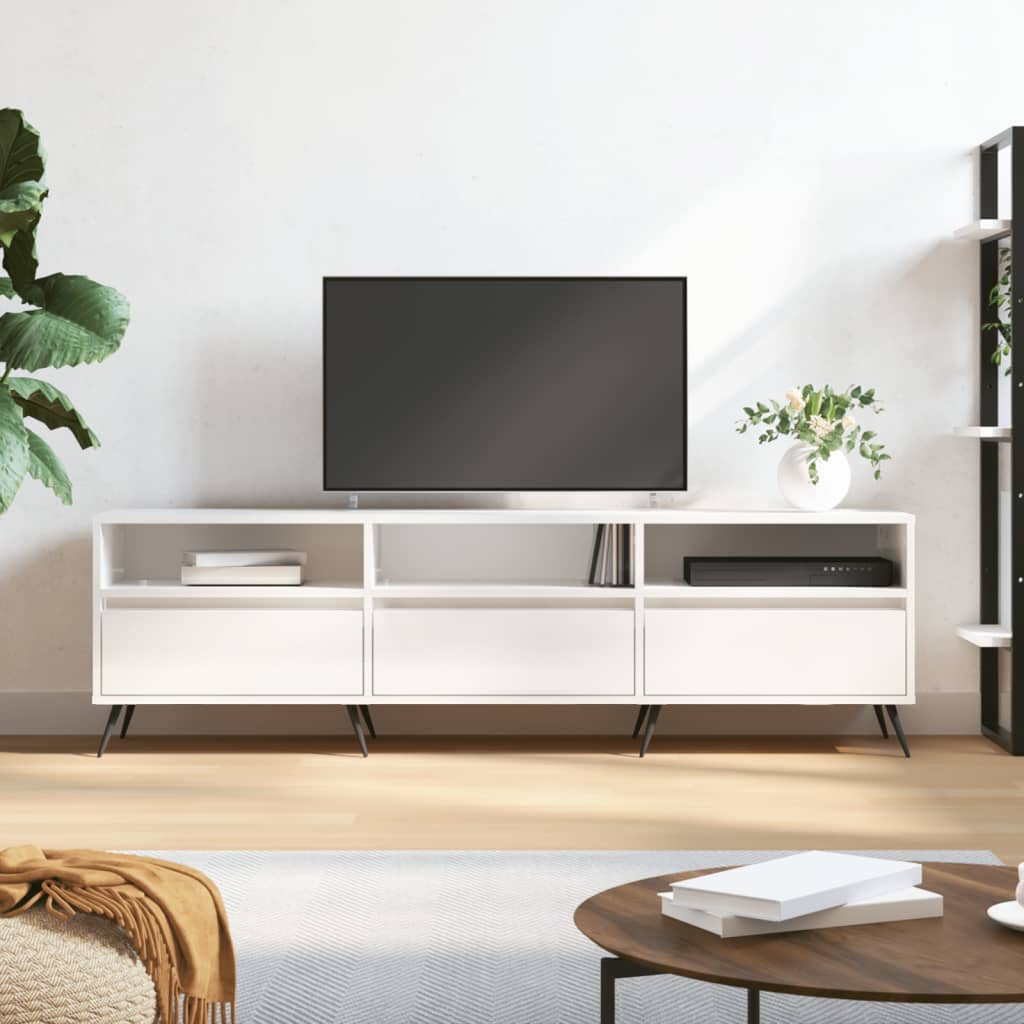 vidaXL TV ormarić sjajni bijeli 150x30x44,5 cm od konstruiranog drva