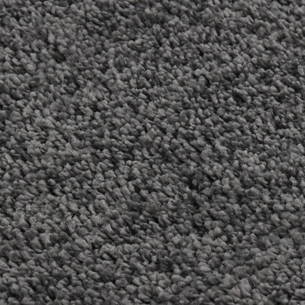 vidaXL Čupavi tepih tamnosivi 80 x 150 cm protuklizni