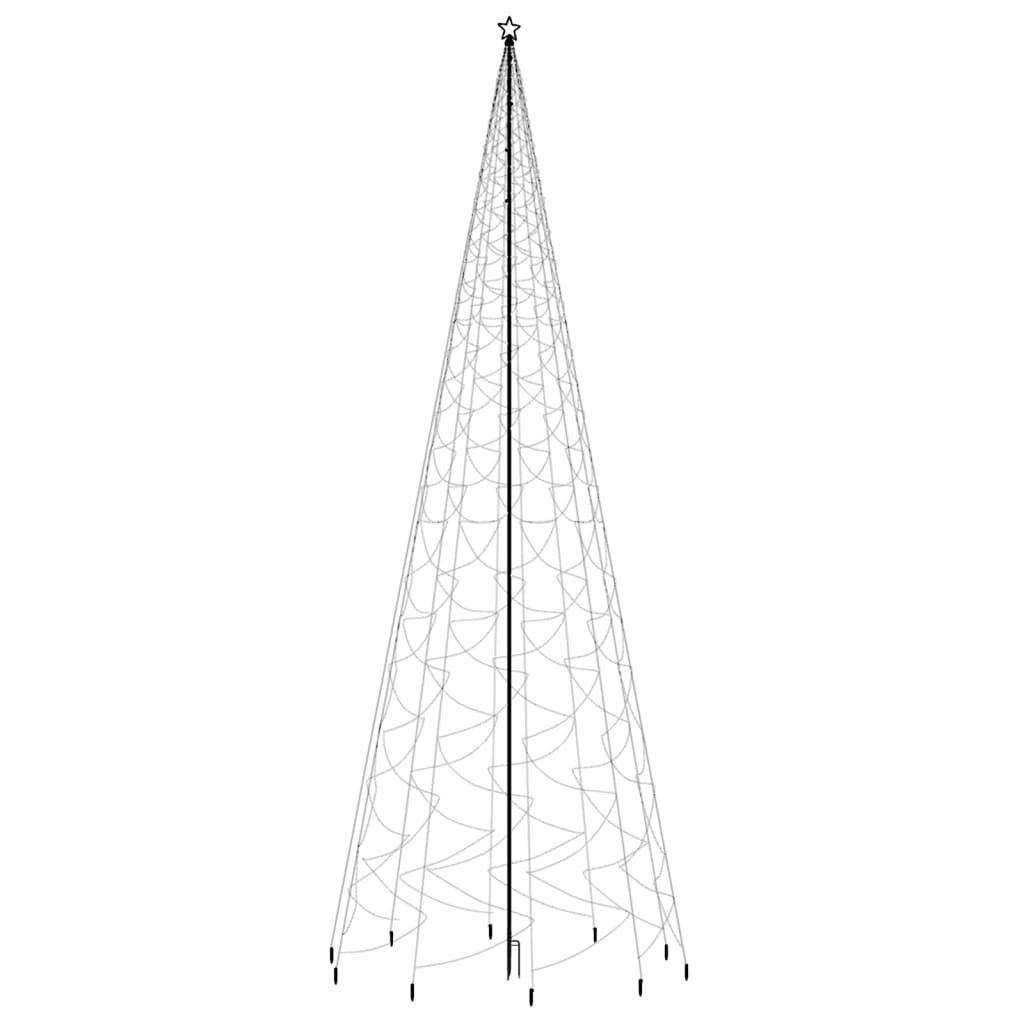 vidaXL Božićno drvce sa šiljkom hladno bijelo s 3000 LED žarulja 800cm