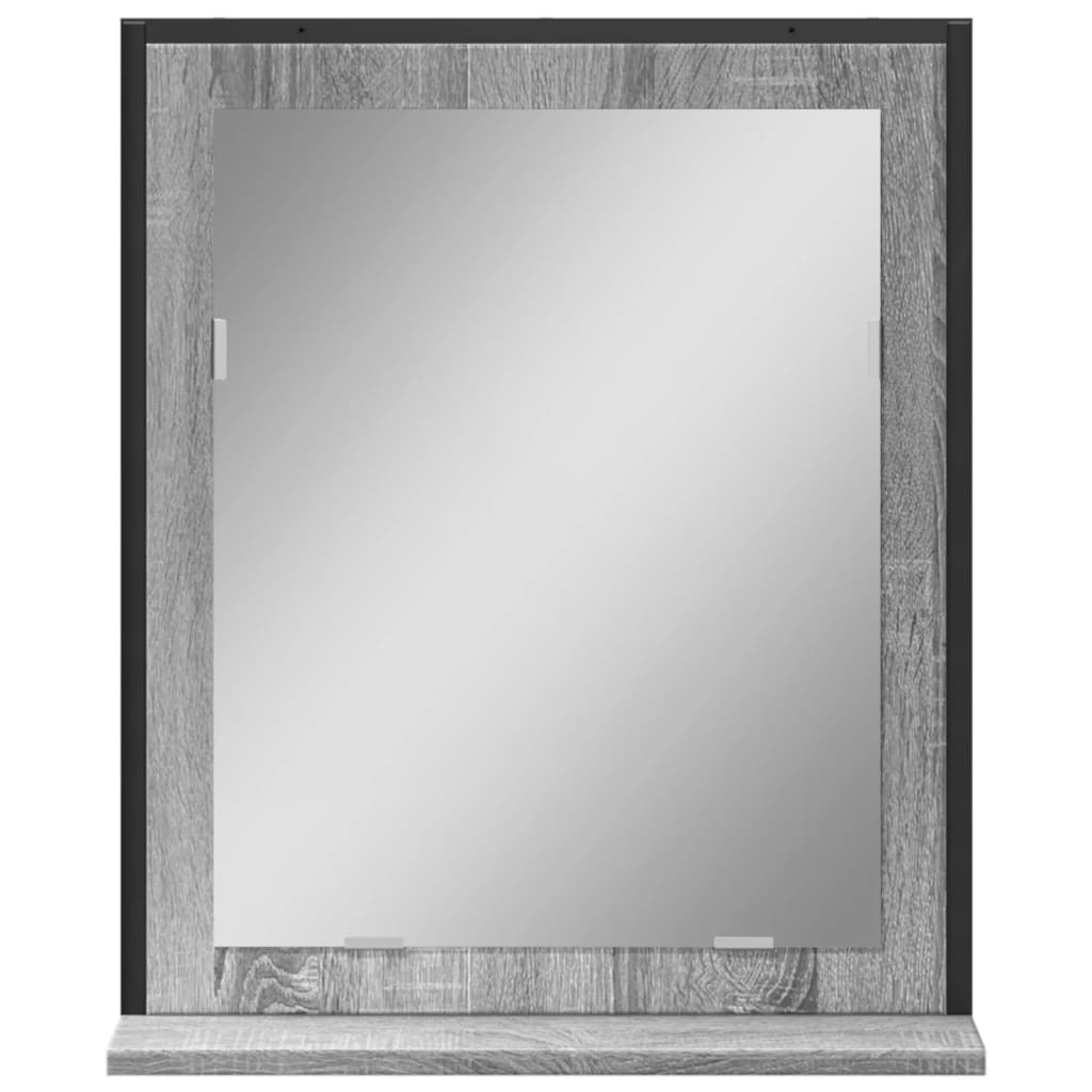 vidaXL Kupaonsko ogledalo s policom boja hrasta 50 x 12 x 60 cm drveno