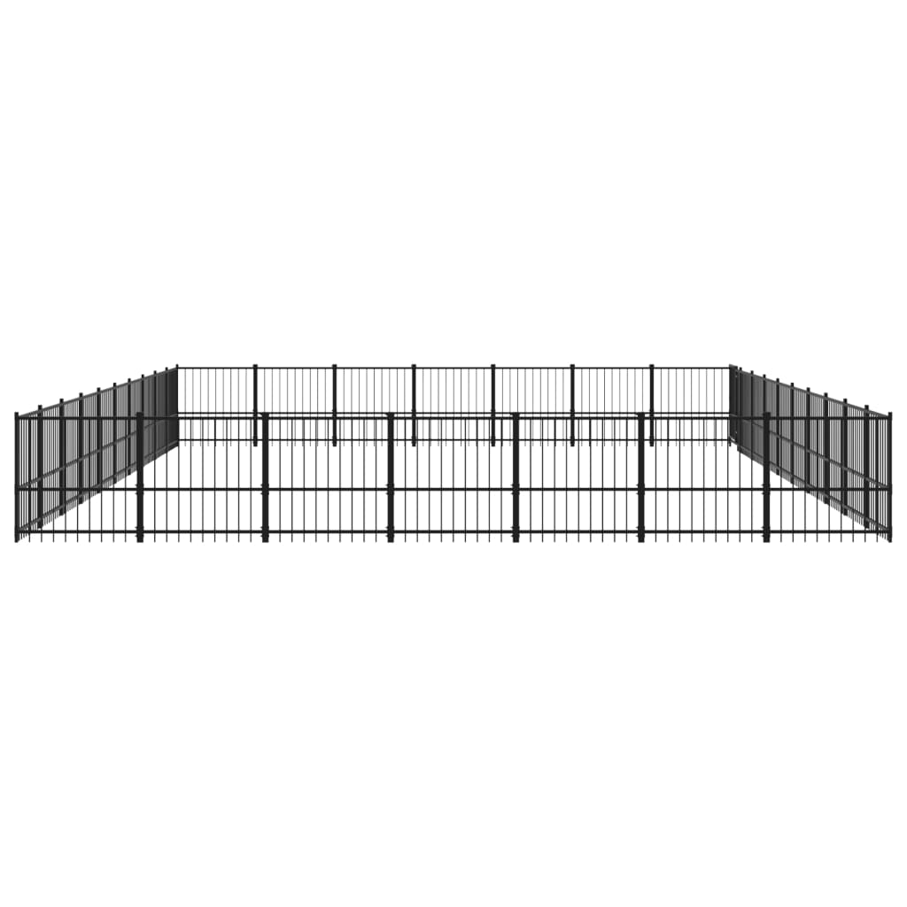 vidaXL Vanjski kavez za pse čelični 65,86 m²