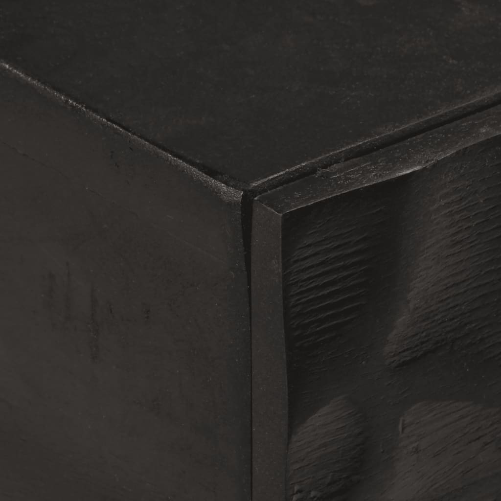 vidaXL Konzolni stol crni 90 x 30 x 76 cm masivno drvo manga i željezo