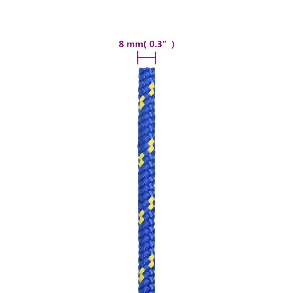 vidaXL Brodski konop plavi 8 mm 50 m od polipropilena