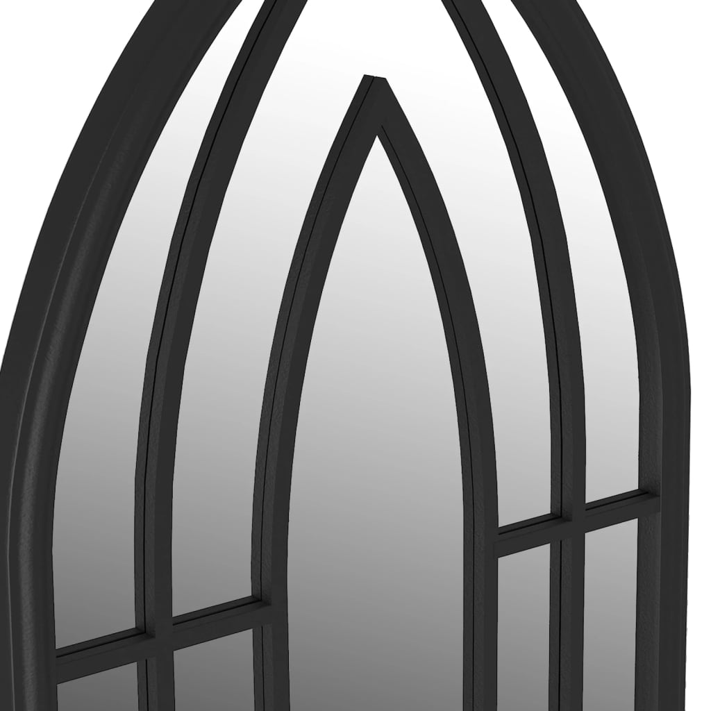 vidaXL Ogledalo crno 70 x 30 cm željezno za unutarnju upotrebu