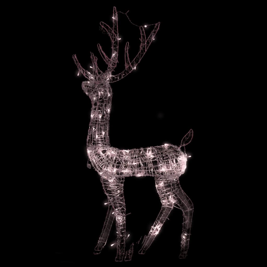 vidaXL Akrilni božićni ukrasni sob 140 LED lampica 120 cm tople bijele