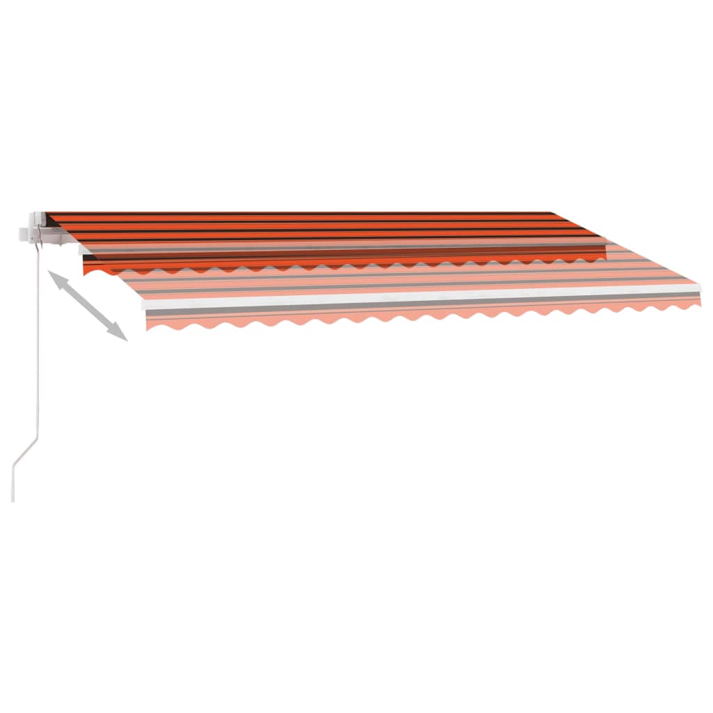vidaXL Tenda na ručno uvlačenje LED 400 x 300 cm narančasto-smeđa