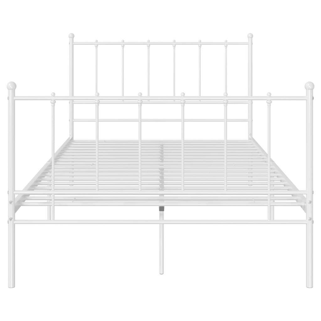 vidaXL Okvir za krevet bijeli metalni 120 x 200 cm
