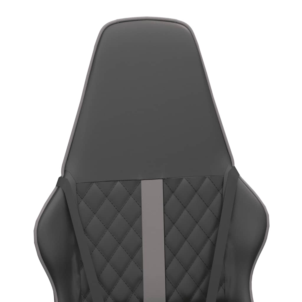 vidaXL Masažna igraća stolica siva-crno od umjetne kože