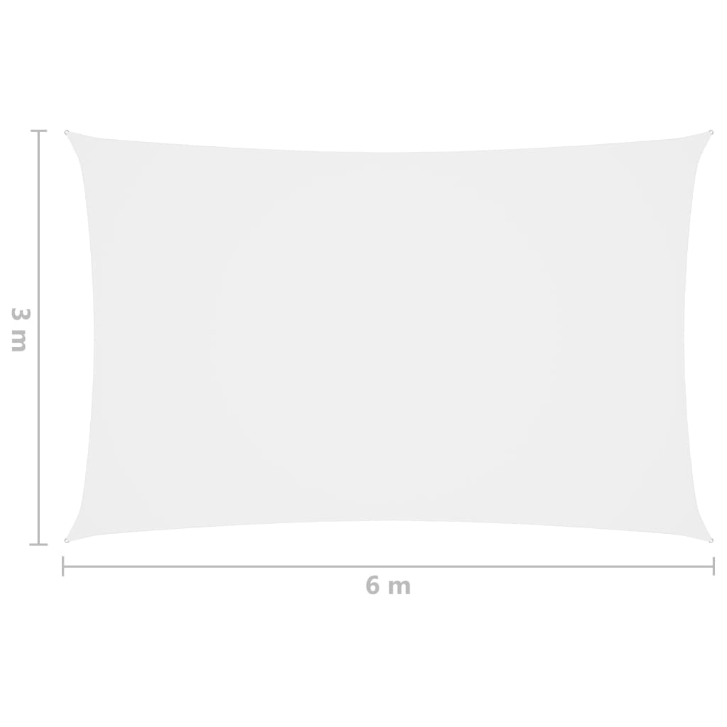 vidaXL Jedro protiv sunca od tkanine Oxford pravokutno 3 x 6 m bijelo