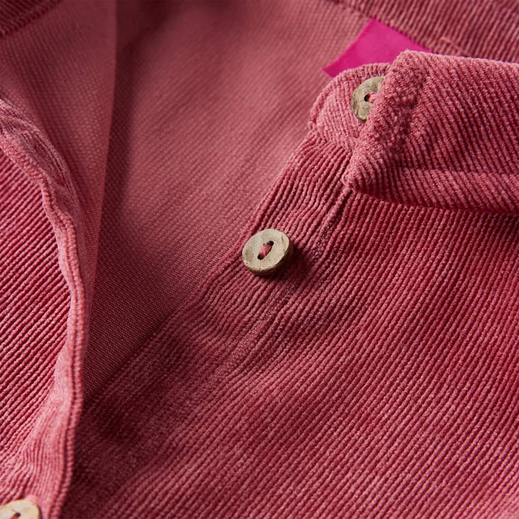 Dječja haljina dugih rukava od samta starinska ružičasta 92
