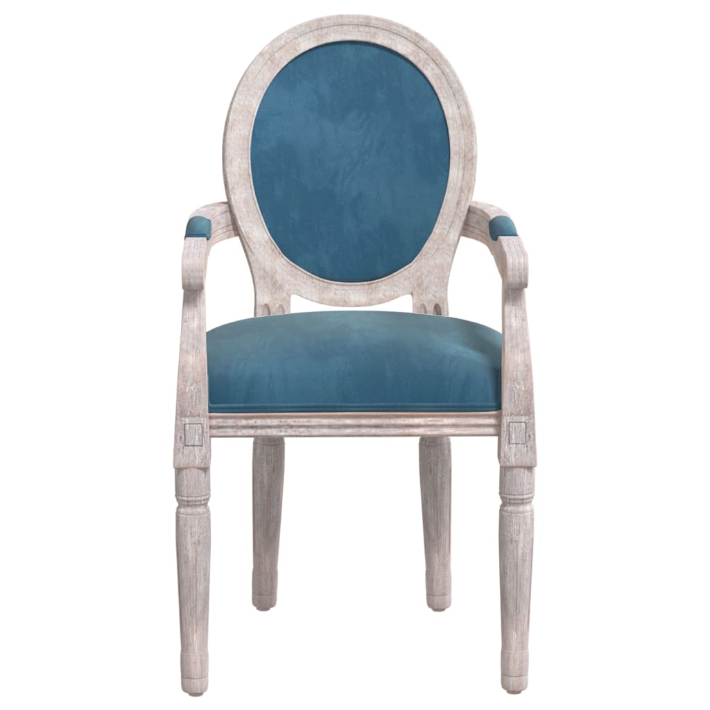 vidaXL Blagovaonska stolica plava 54 x 56 x 96,5 cm baršunasta
